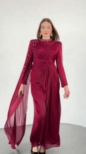 Niessa_Butik_ifon_Tek_Omuz_Pelerinli_Abiye (1)