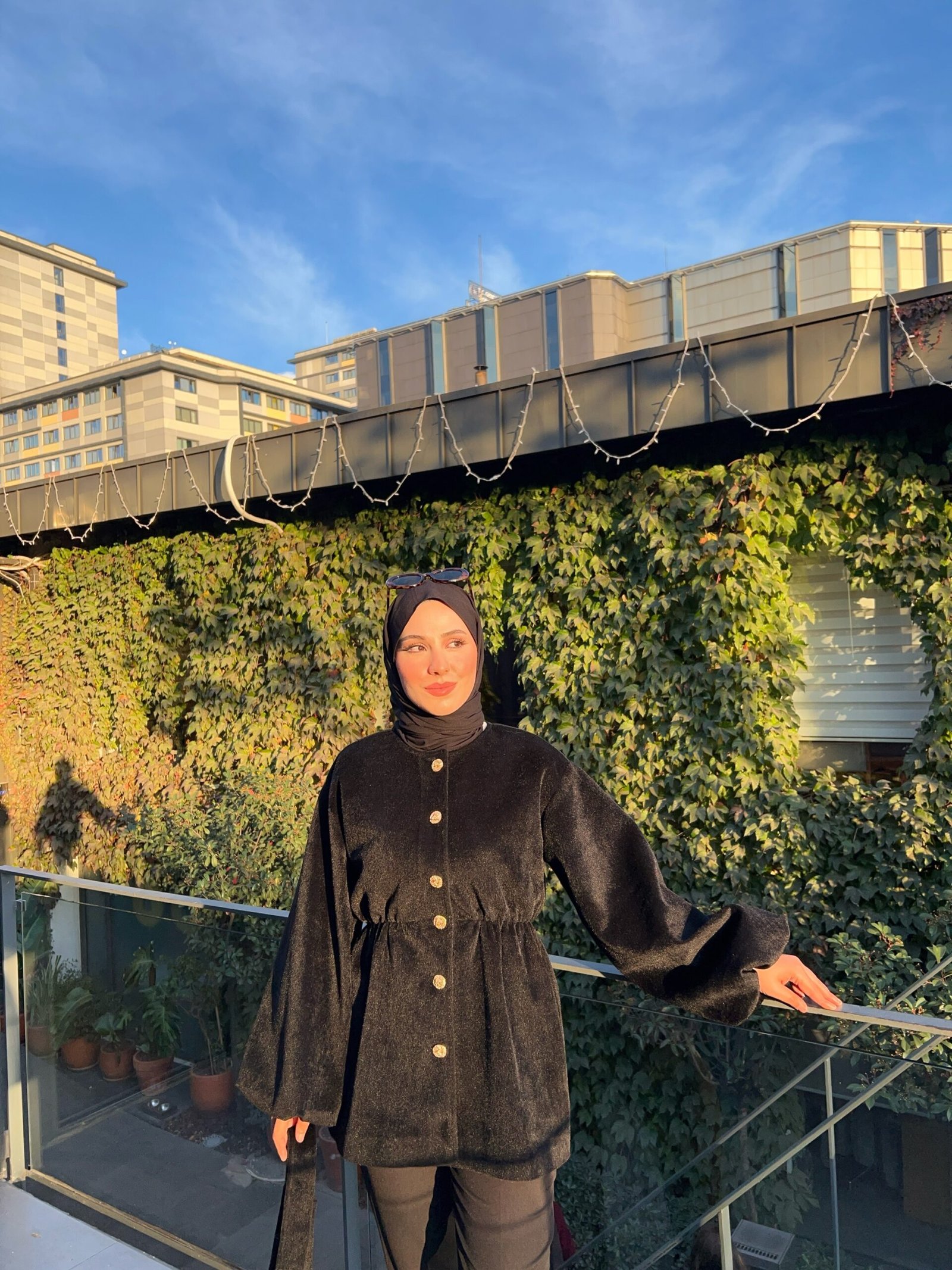 GOLDFOX tüylü beden lastikli kaban