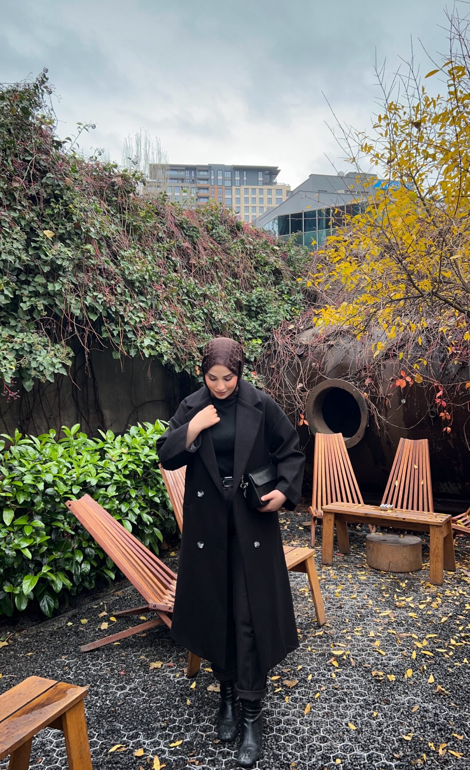 Gizli cebli kaşe kaban