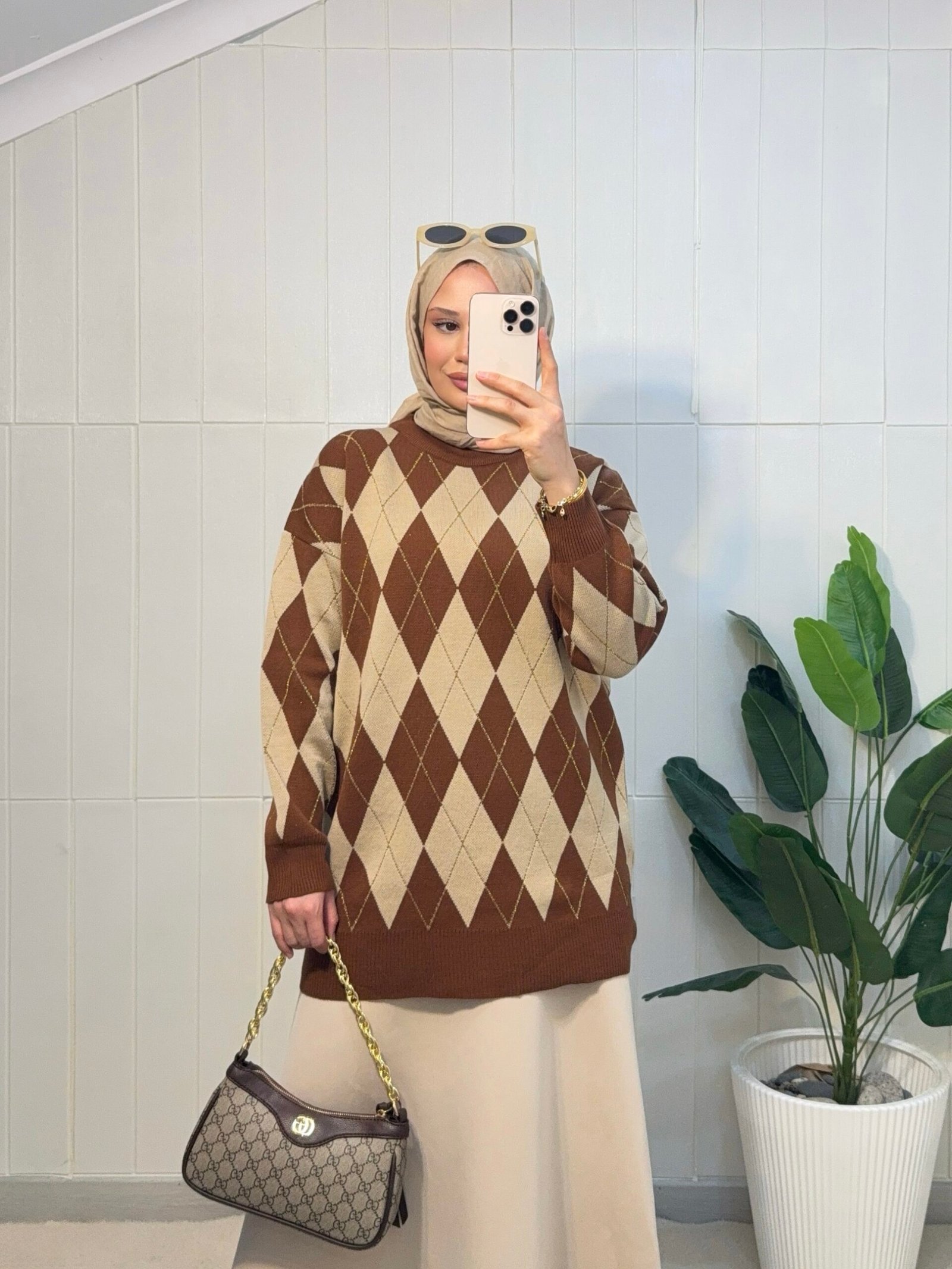 Second image of Baklava desen triko kazak