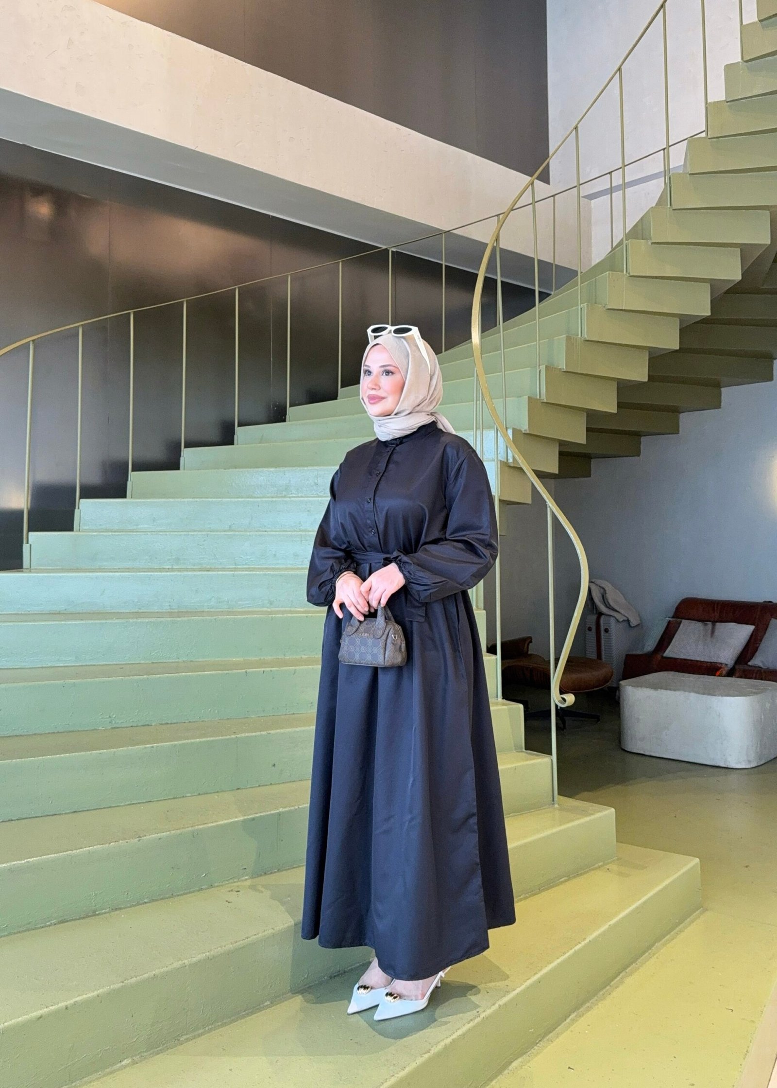 Second image of Saten pamuk elbise