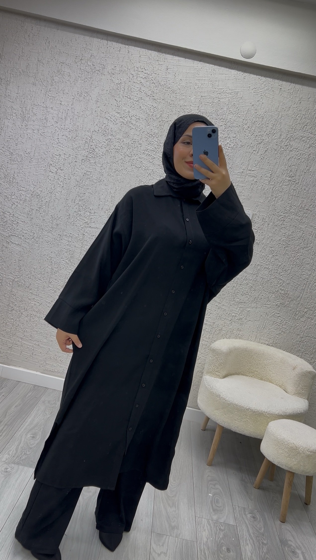 Pamuk saten kap gömlek