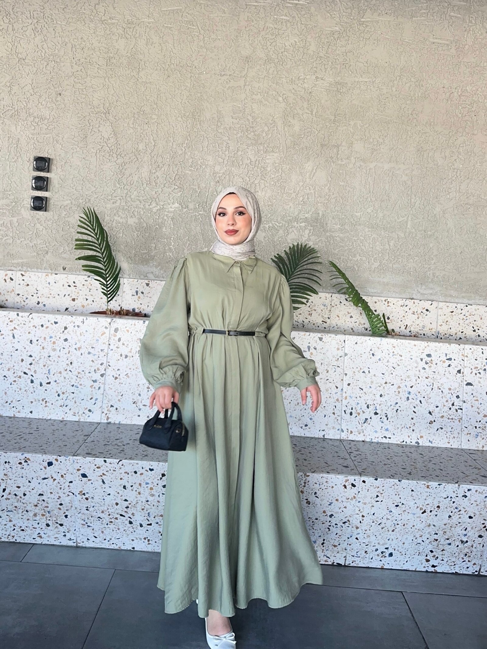 Second image of Tencel cupro elbise