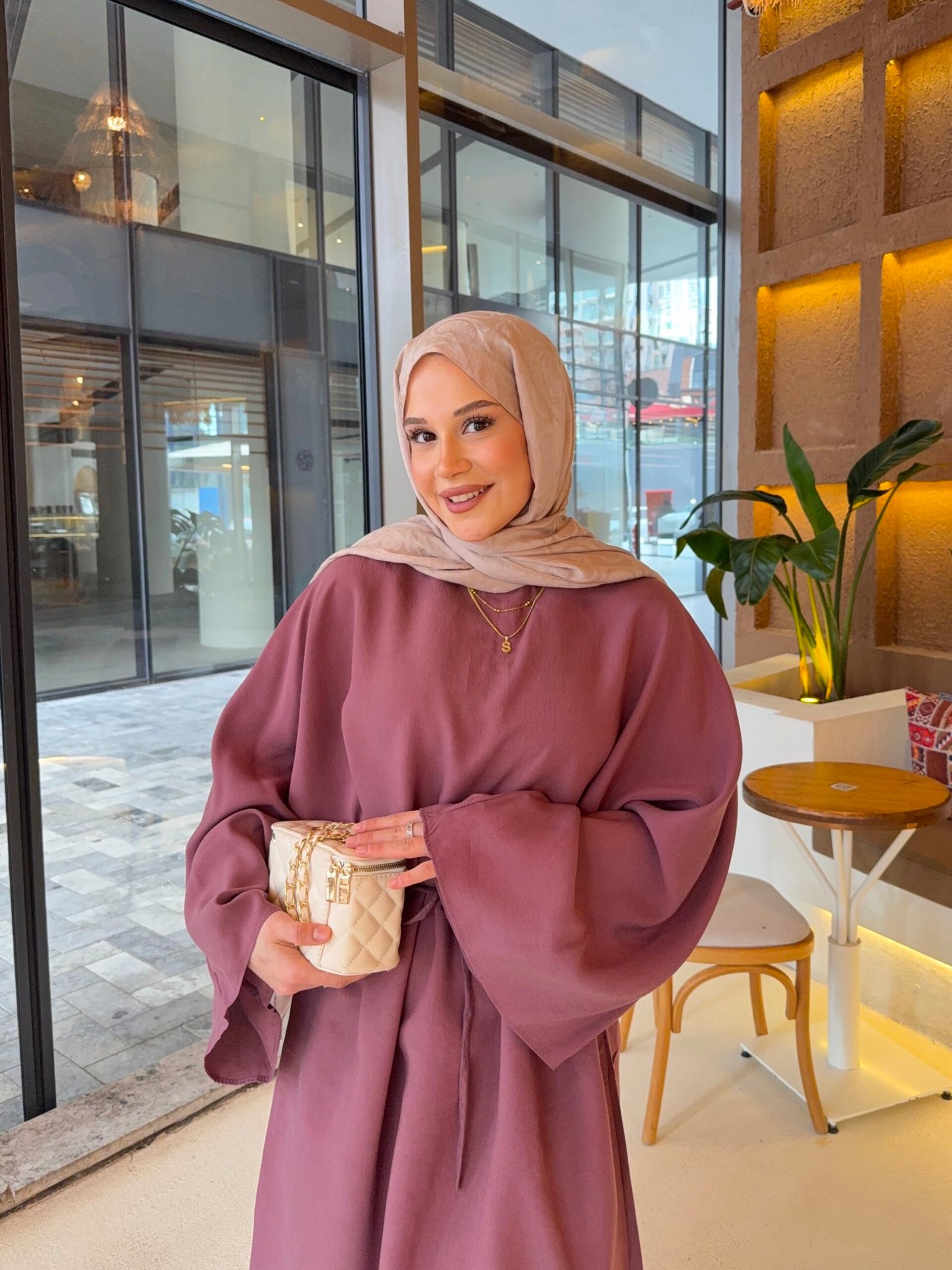 Efruz model biyeli elbise