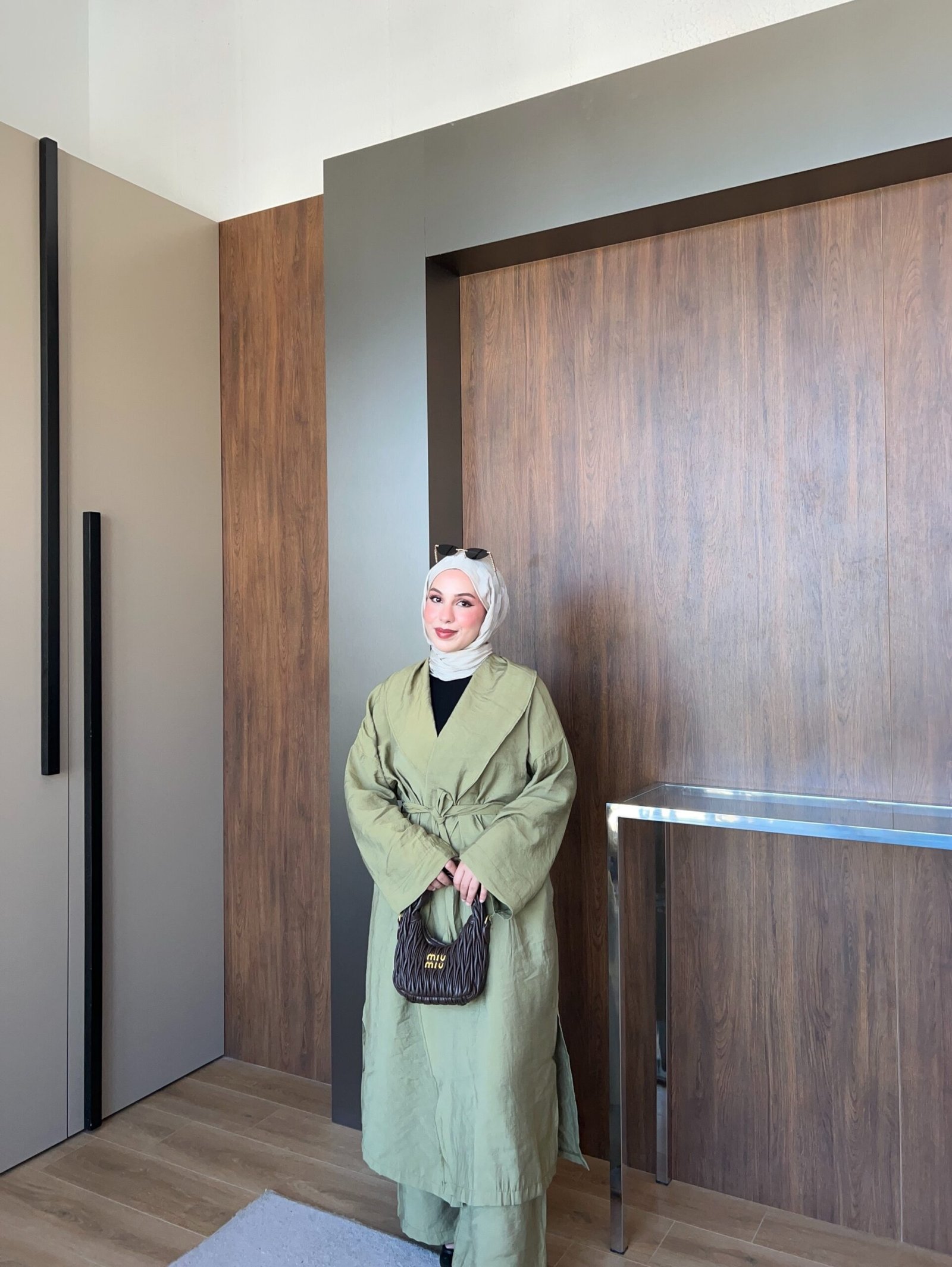 Aspa Model Kimono Takım -Yağ yeşili