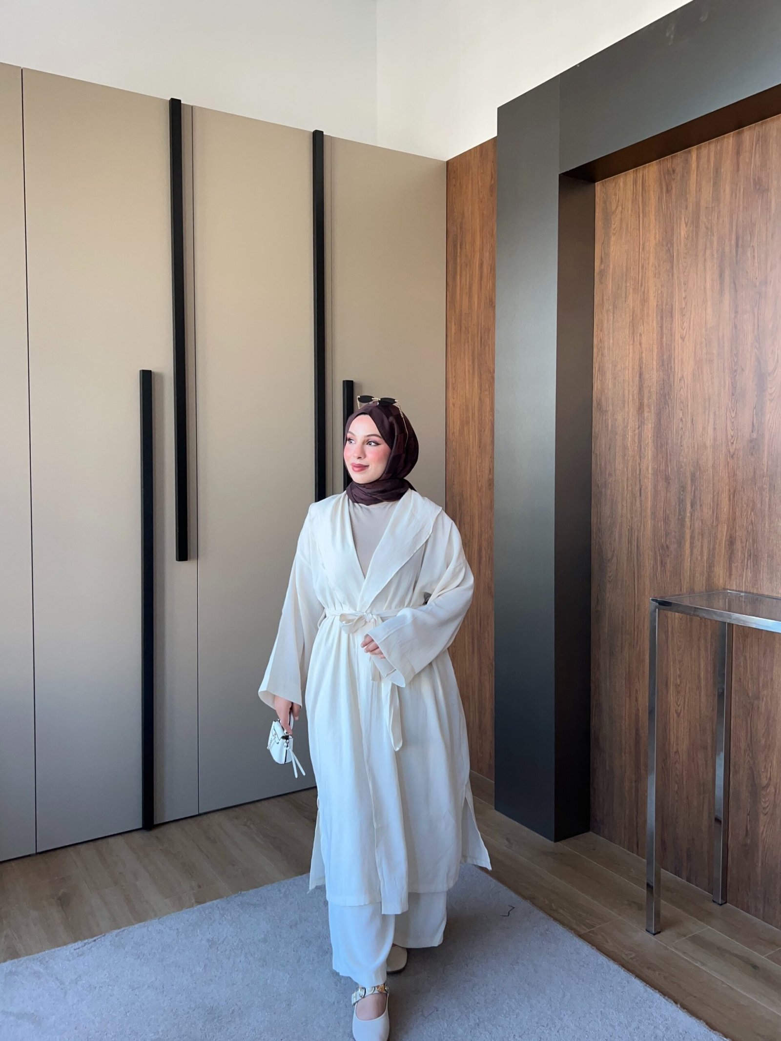 Second image of Aspa Model Kimono Takım-Ekru