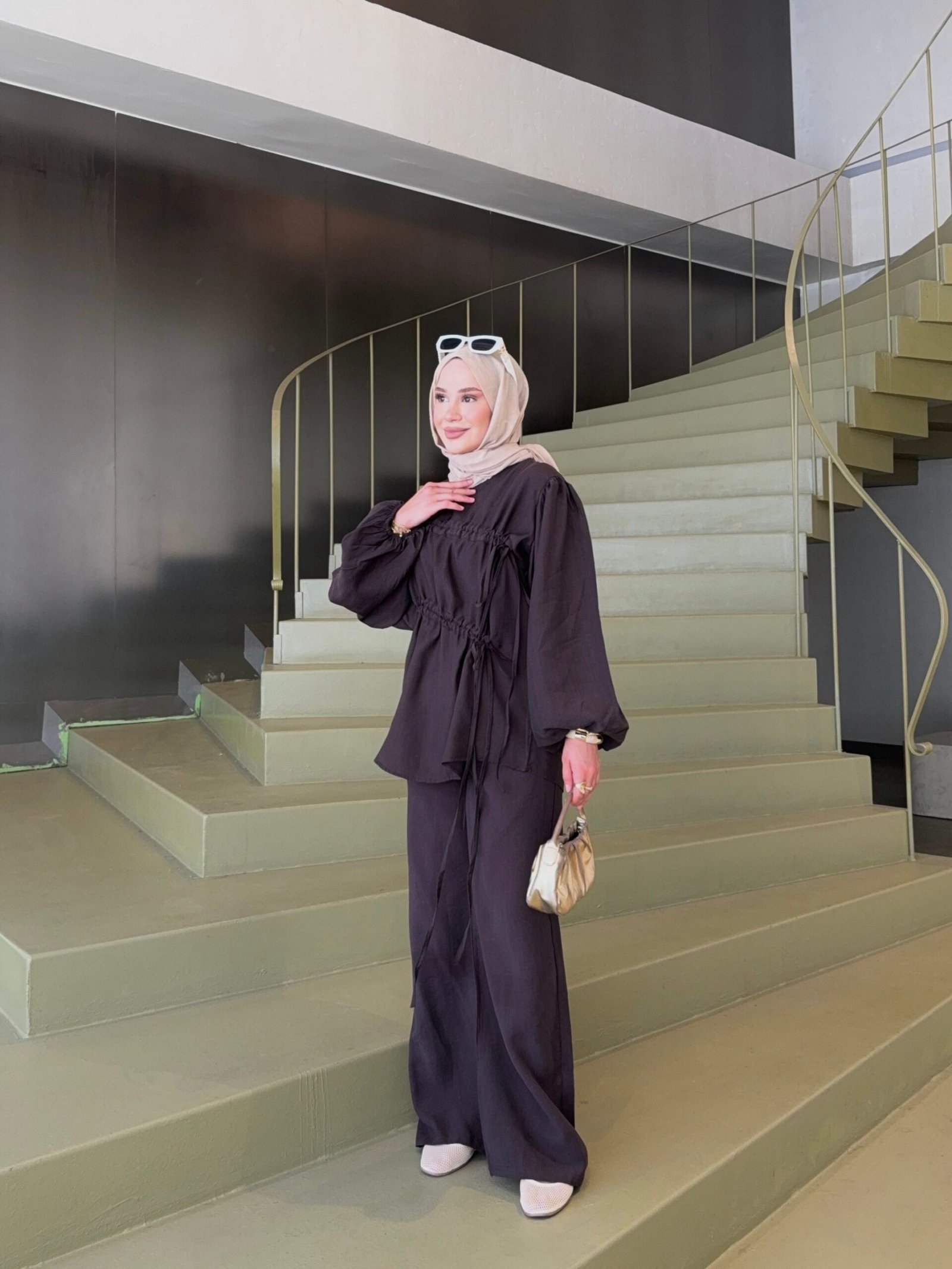 Second image of MERİN PANTON TAKIM -ACIKAHVE