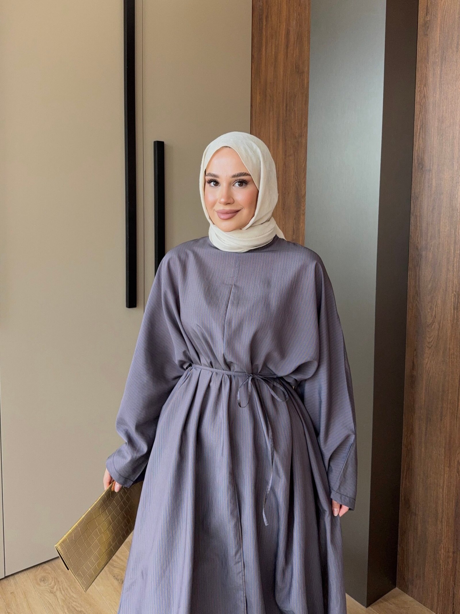 Şallı arabic bluz takım -MOR