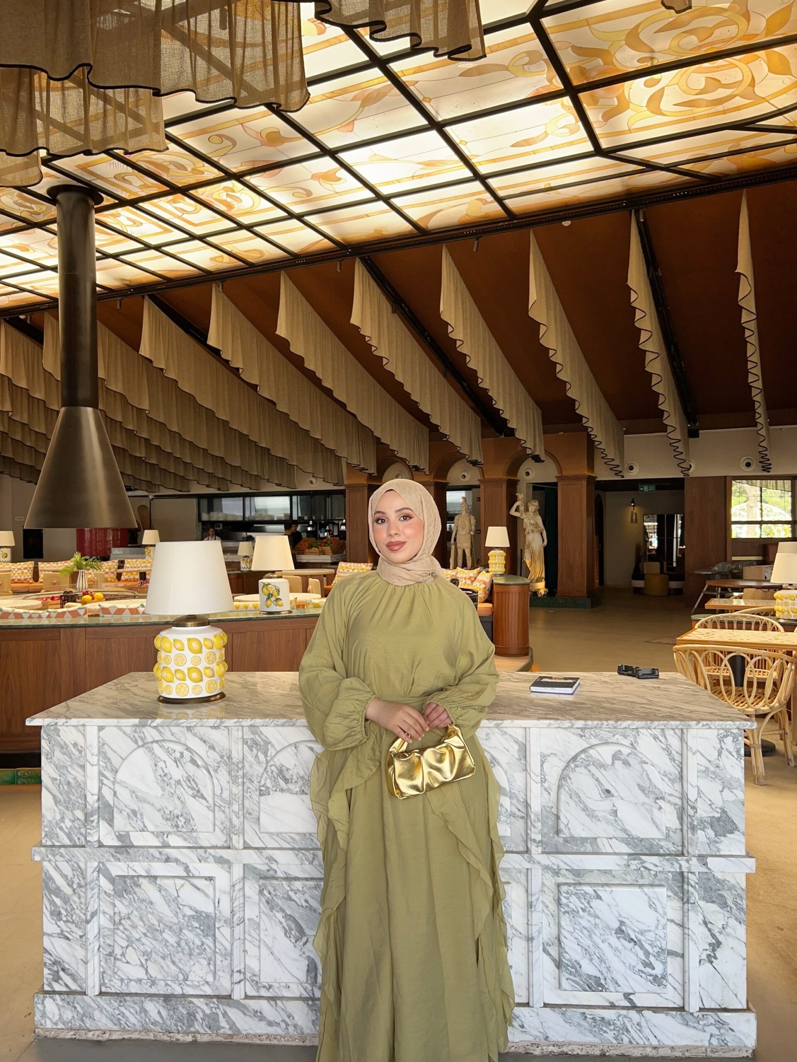Second image of Kenya Fırfırlı Elbise-Haki