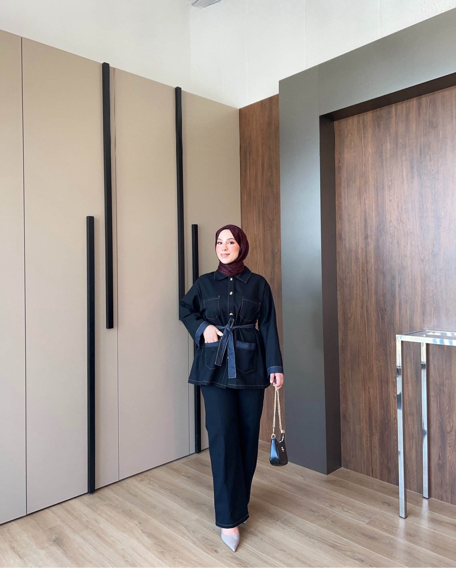 Second image of Zerin Kot Denim Takım -siyah