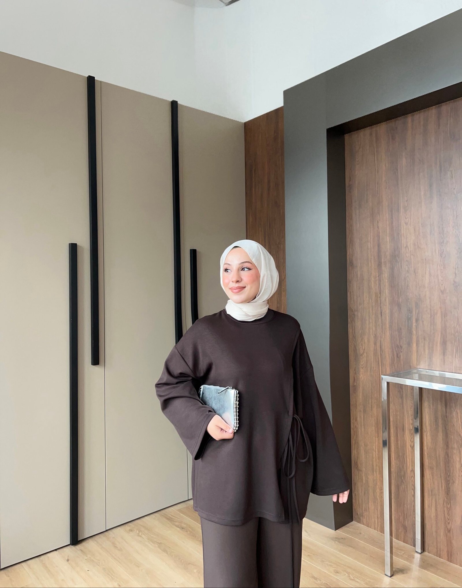 Second image of Bağlamalı Oysho Bluz -Acı kahve